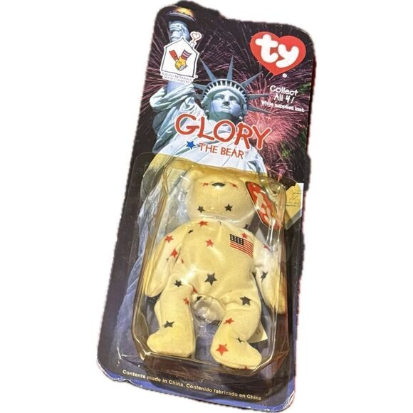 Vintage 1999 TY beanie baby glory the bear with tag errors - Picture 1 of 3